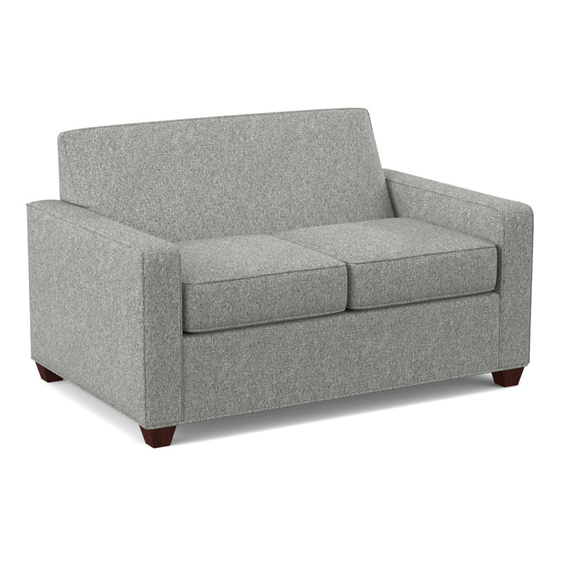 Avery 56" Square Arm Loveseat, Empire Mahogany, Connelly Dove