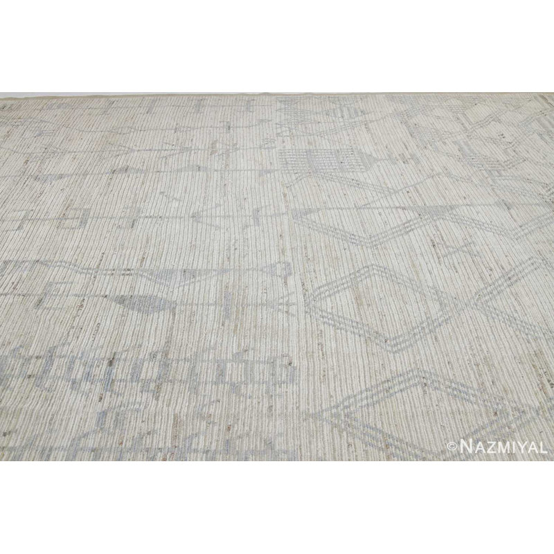 One-of-a-Kind 9'6" X 11'8" New Age Wool Area Rug in Gray/Beige