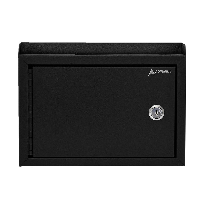 Medium Size Steel Multi-Purpose Mailbox Suggestion Drop Box, Black