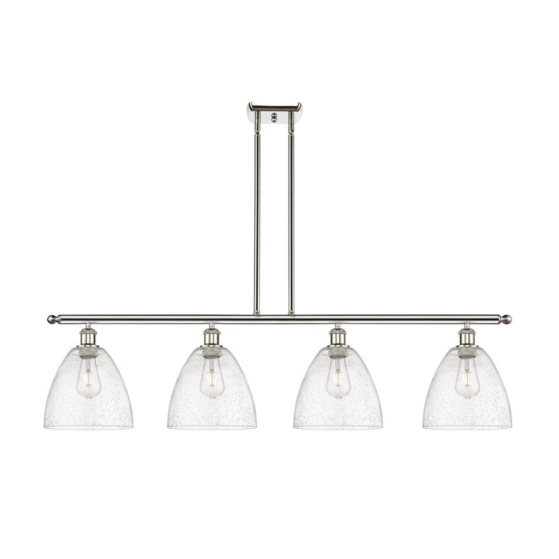 Luminaire suspendu linéaire à 4 lumières pour îlot de cuisine Amazin, Ampoule non incluse, H 45,75 po x l 48 po x P 9 po