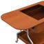 Table basse moderne avec roulettes, table basse pliante avec 1 tiroir et 2 niveaux de rangement, table basse à cadre en métal pour le salon