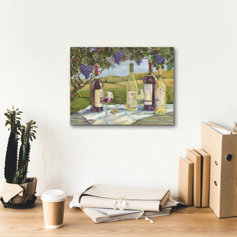 «Vineyard Wine T dégustation» par Paul Brent, H 12 po x l 16 po x P 0,75 po