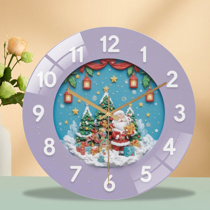 Horloge murale 12 po père Noël
