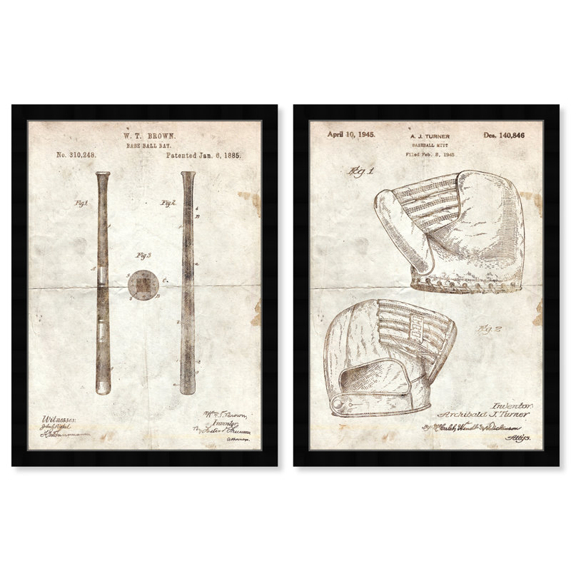 Ensemble de planches de baseball Sports and Teams, Noir