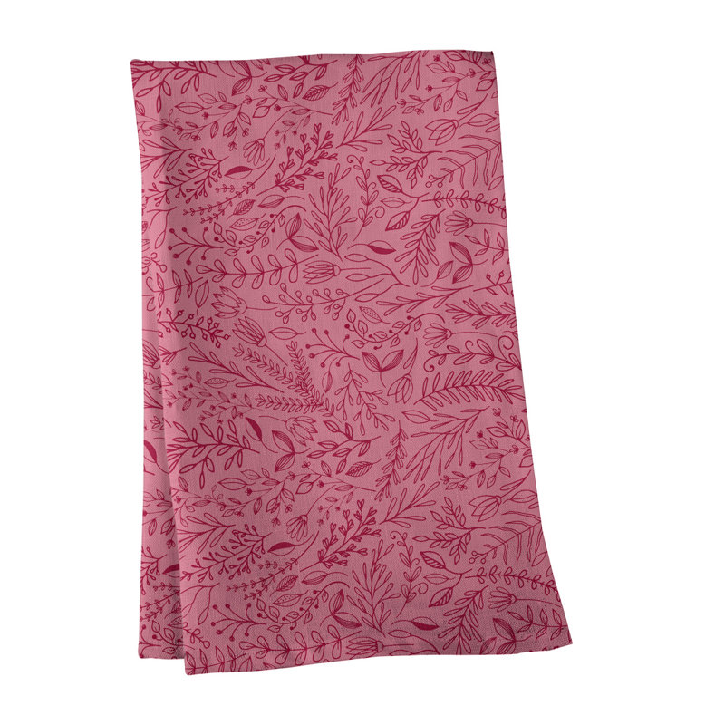 Tea Towel Kitchen Towel, Red, Poly Twill