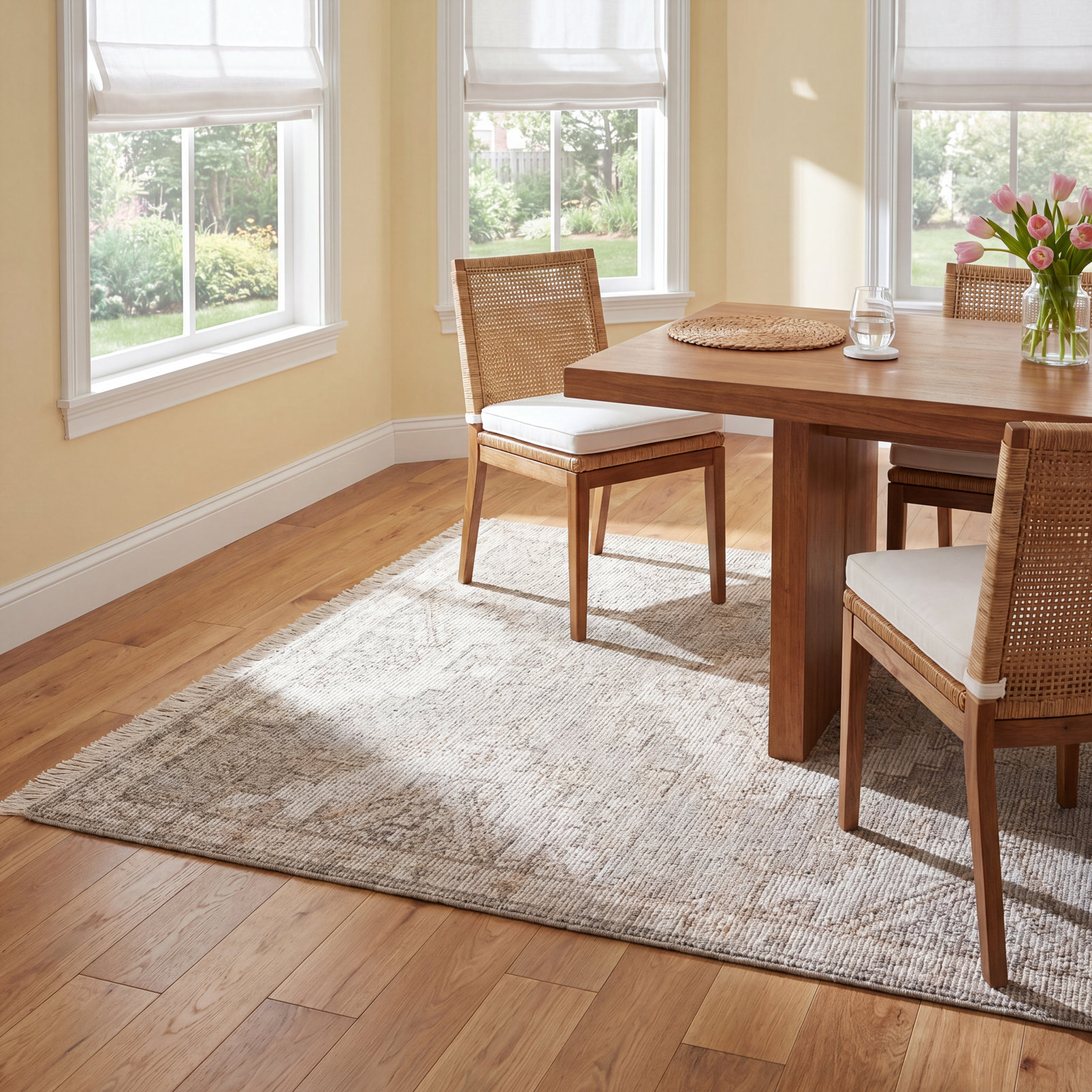 Maeve Hand-Knotted Geometric Wool Rug, Rectangle 7'9" x 9'9"