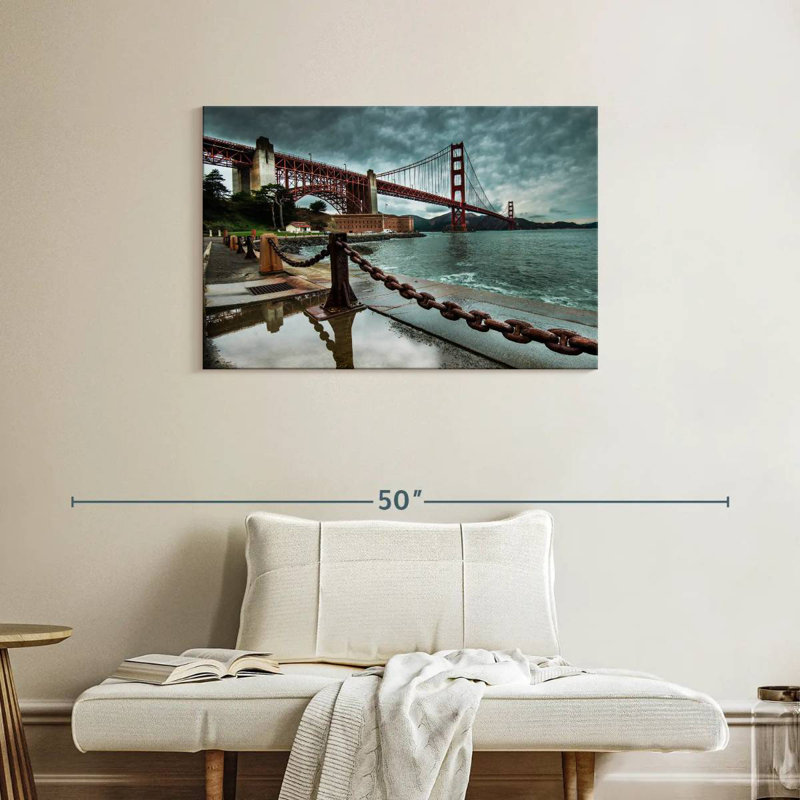 Lynelle Overcast Golden Gate Bridge, 24" H x 36" W