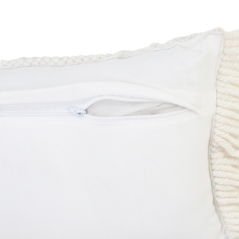 Coussin décoratif lombaire très grand tressé Coastal