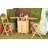 Kezia Rectangular Teak Outdoor Folding Bar Table