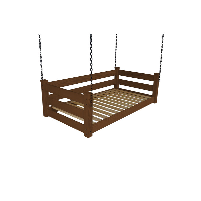 Adrow Solid Wood Hanging Daybed, Asbury Stain, Twin