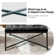 Tatiana Modern Genuine Leather Coffee Table With Button-Tufted