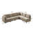 Chenille Upholstered Sectional Sofa Couch With Ottoman-120142524