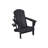 Folding Hdpe Adirondack Chair With Dual Cup Holders And Wood Texture