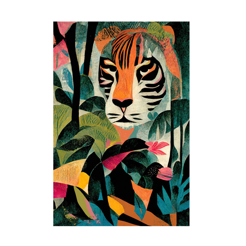 Cicily Treechild Jungle Tiger sur toile, H 19 po x l 12 po x P 2 po