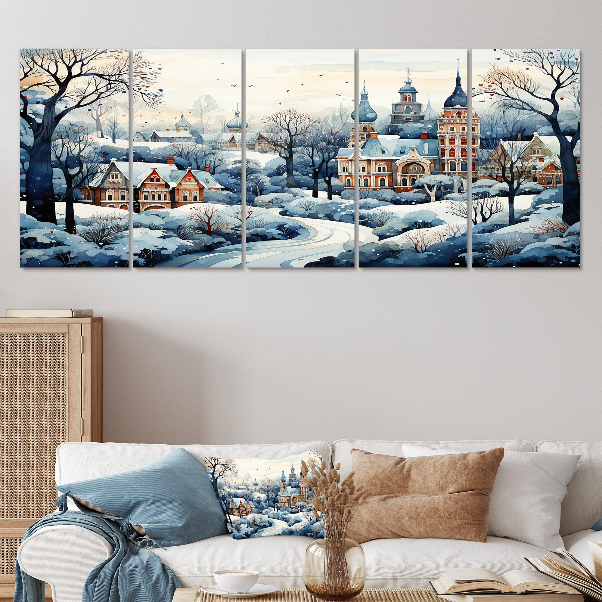 Red Barrel Studio® Winter Russian City Landscape III - Winter Landscape ...