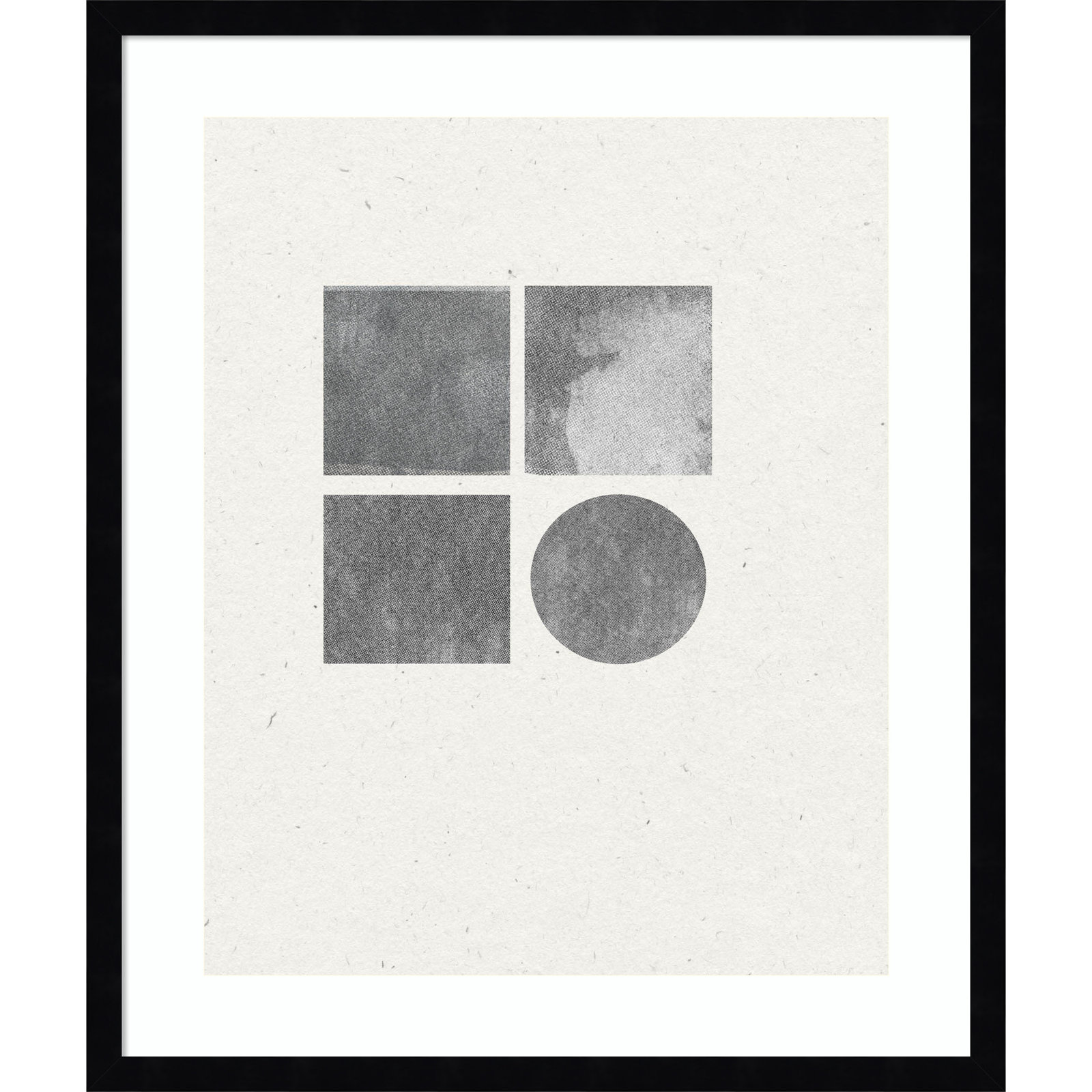 Giese "Paper Collage No. 2" Print, 25" H x 21" W, Black