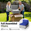 Ensemble de conversation modulaire en osier durable pour 12 personnes-123943914-123943915
