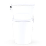 TOTO Aurora WASHLET+ S7 One-Piece Elongated 1.28 GPF Universal Height Toilet with CEFIONTECT, Cotton White - MW6864726CEFG#01