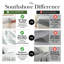 Ensemble de draps botaniques Southshore Fine Linens pour lit Cal King, 4 pièces, motif de feuilles, gris Shamrock Breeze-135031051-135031061