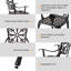 Cast Aluminium Patio Set with 4.5 cm Parasol Hole
