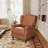 31.1" Wide Classic Top Grain Leather Push Back Recliner With Wingback Design-808169354