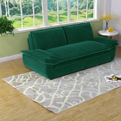 Space-saving Velvet Sofa Bed, Multifunctional Modern Sleeper Sofa For Home