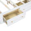 Grand lit plateforme en bois avec 6 tiroirs - Structure solide et de style moderne sans sommier