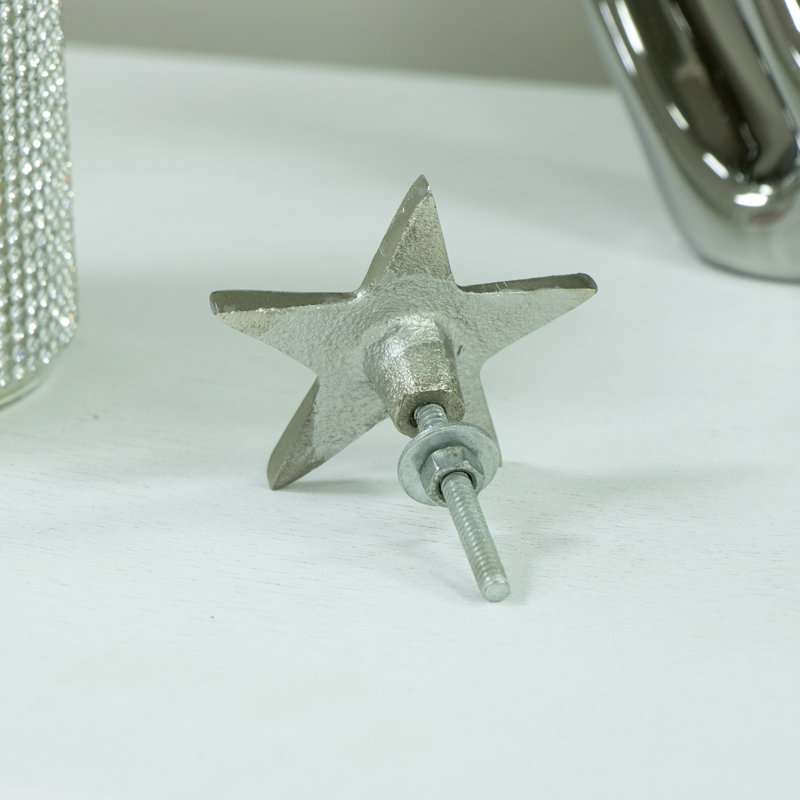 Salvaggio 61mm Star Novelty Knob, Silver