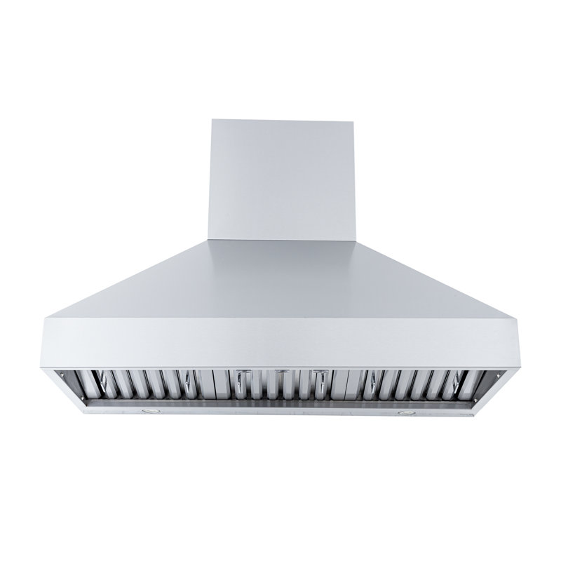 Hotte murale PROLINE de 42 pouces, CFM 1200, acier inoxydable, ampoules halogènes à intensité variable, moteur de soufflage ULTRA-QUIET, 4 vitesses, garantie de 3 ans, PLJW 104,36, hotte de cuisine