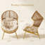 Fauteuil à œufs en osier avec coussin épais Wooley-713714291-713714290