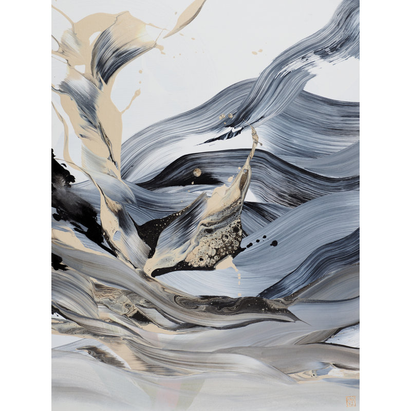 Luminous Torrent II par Novi Lim, Toile avec cadre noir, 32" H x 24" W
