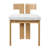 Hadley Modern Organic Rubberwood Dining Chairs with Plush Boucle Upholstery-123514957