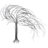 Metal Indoor Outdoor Tree Home Wall Decor with Long Branch