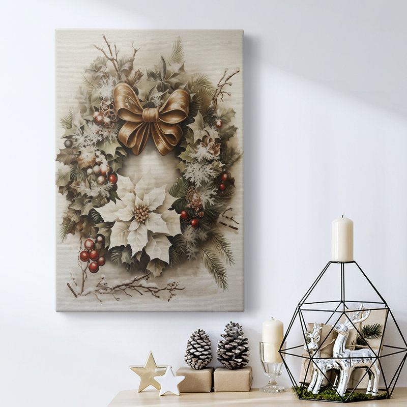 Art des Fêtes de Noël - Toile tendue avec châssis DL XXXVI, H 24 po x l 16 po
