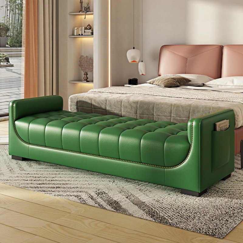 Tabouret de lit italien luxueux, Vert