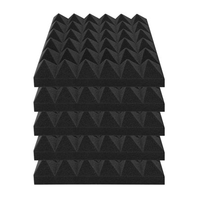 Paquet de 48 panneaux de mousse acoustique adhésifs 12 x 12 x 2 po pour plafond mural
