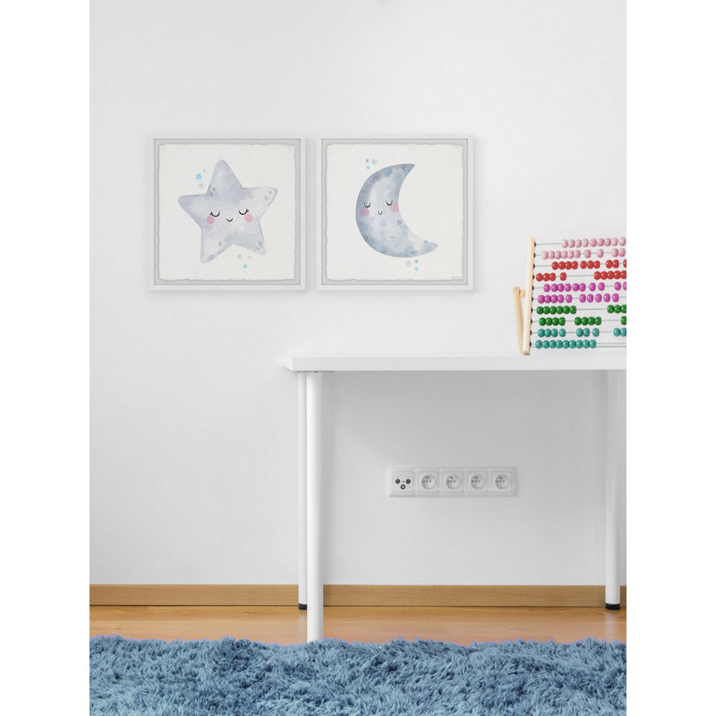 «Gerull Moon Lullaby», ensemble de 2 reproductions encadrées, H 18 po x l 18 po x P 1,5 po