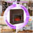 41.34" Wide Space-Saving Electric Fireplace Mantel with 23" Insert, Adjustable 3D Flame & Remote-2075692884