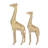 CosmoLiving by Cosmopolitan Gold Polystone Giraffe Sculpture Set of 2 12", 15"H-18443643