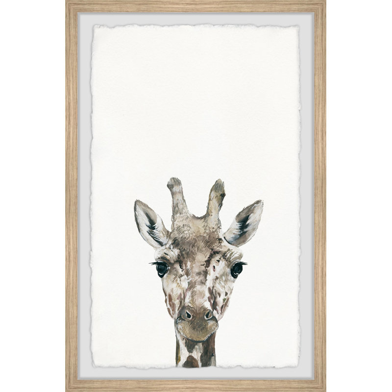 Cheeky Giraffe IV by Marmont Hill - Single Picture Frame Print, 45cm H x 38cm W x 3.81cm D
