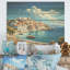 Syros Serenityscape II - Paysage portuaire côtier sur bois-1947345977