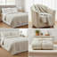 Jeté matelassé surdimensionné ivoire 60x70"-134168059