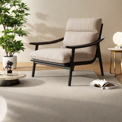 Ergonomically designed Lamb fleece leisure chair