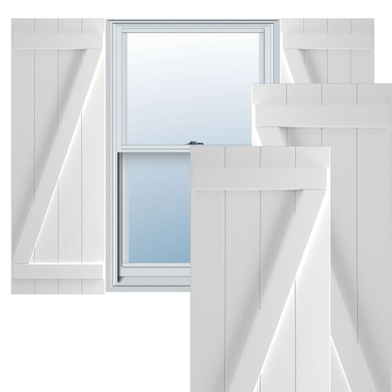 Volets en PVC True Fit, 21.5", Blanc, 77"