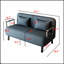 Chaise convertible polyvalente avec dossier réglable et structure en fer robuste pour la maison et le bureau