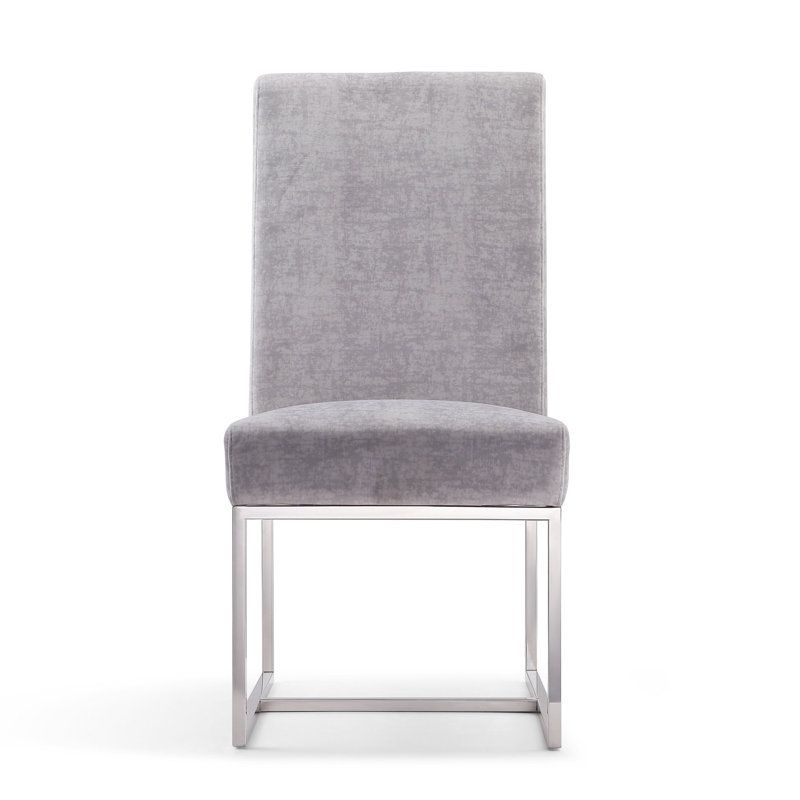 Dalpat Velvet Side Chair, 1, Gray