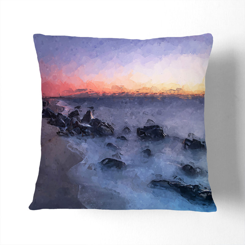 Square Cushion, 55cm H x 55c m W x 20cm D, Stone