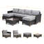 Ensemble de 7 chaises de patio en osier Umeh-72836231