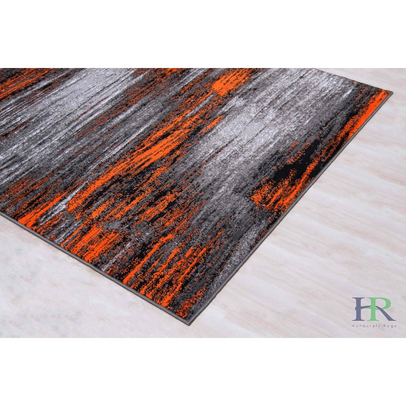 Tapis géométrique tissé à la machine, Rectangle 7 pi 8 po x 10 pi