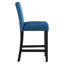 Ensemble de salle à manger 5 pièces avec table haute, comprenant une table à manger avec dessus en faux marbre et quatre chaises recouvertes de velours, bleu-612468771